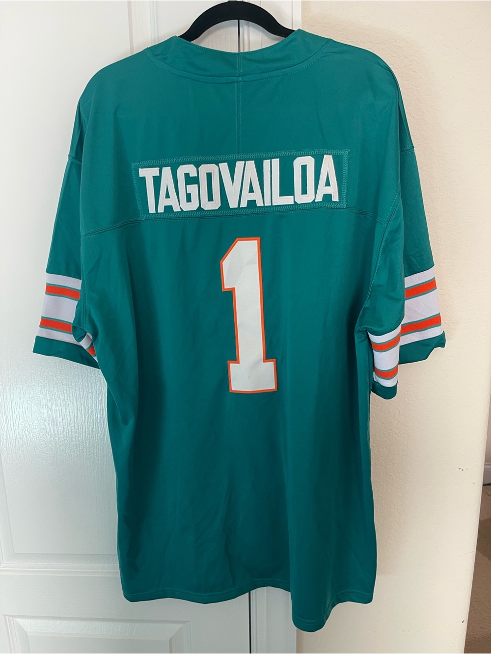 Miami Dolphins Tua Tagovailoa #1 Aqua Jersey Men’s XXL 2XL Unbranded